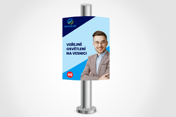 Volební heslo na sloupech
